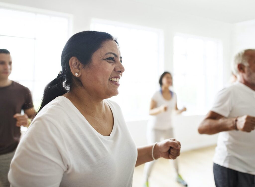 Group of People at an Exercise Class